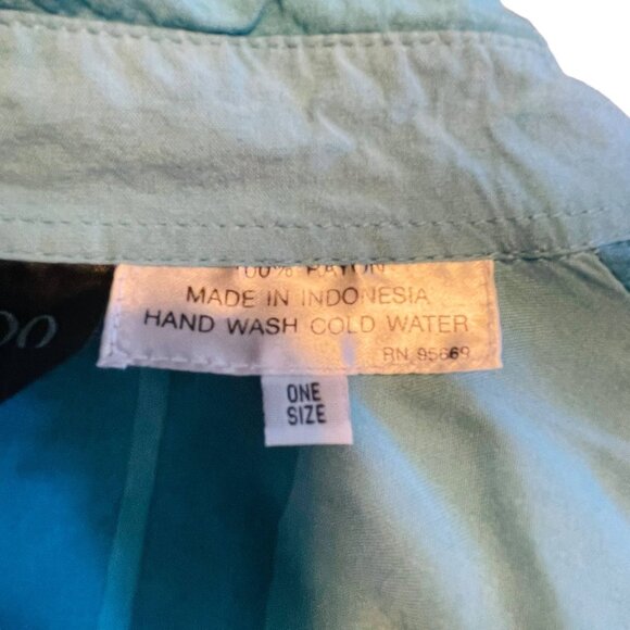 Vintage Foo Foo Fashions Rayon Shirt Abstract Pattern One Size Made In Indonesia - Picture 3 of 5